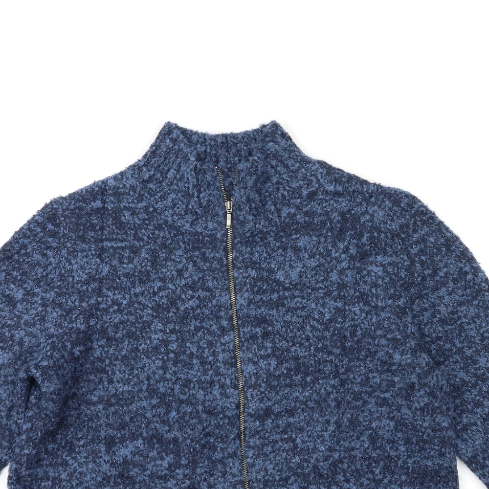 M&Co Womens Blue  Knit Cardigan Jumper Size 10