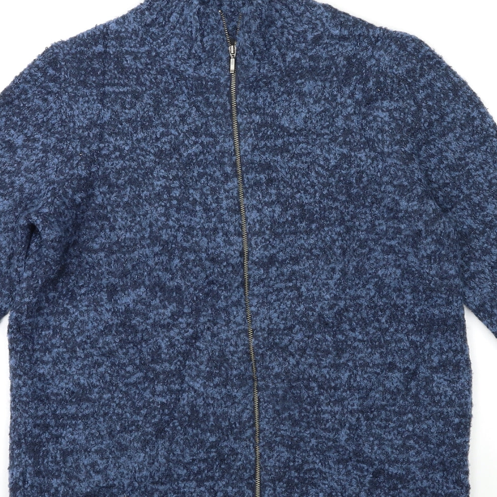 M&Co Womens Blue  Knit Cardigan Jumper Size 10
