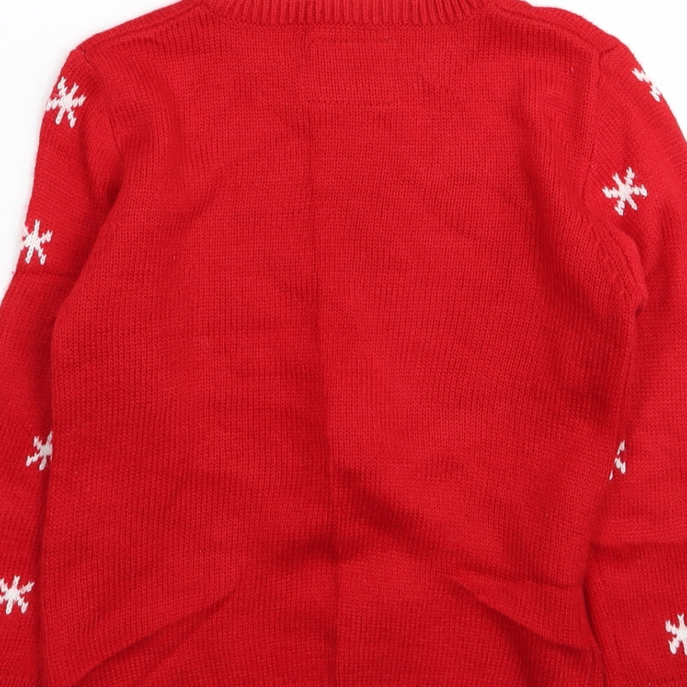 Primark Boys Red   Pullover Jumper Size 5-6 Years