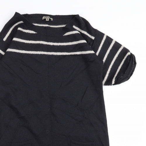 Jigsaw Womens Grey Striped  T-Shirt Dress  Size M