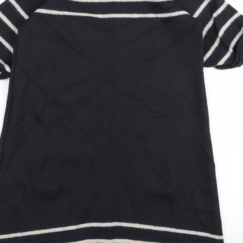 Jigsaw Womens Grey Striped  T-Shirt Dress  Size M