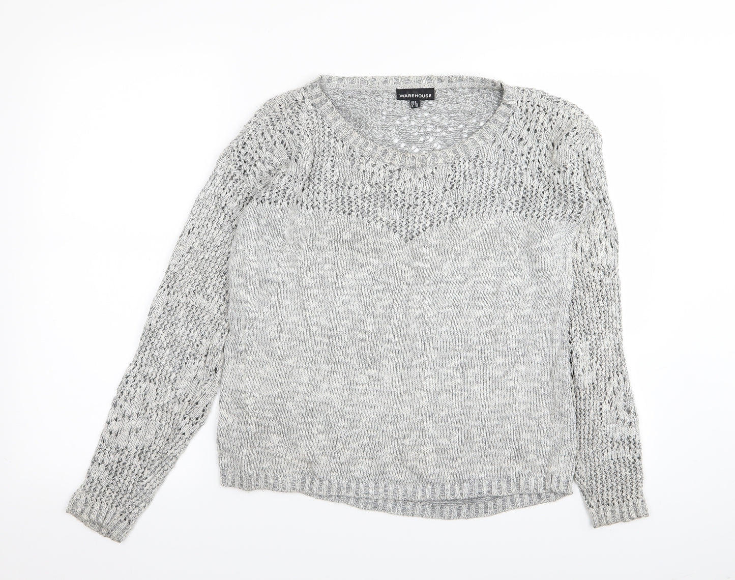 Warehouse Womens Grey   Pullover Jumper Size 8