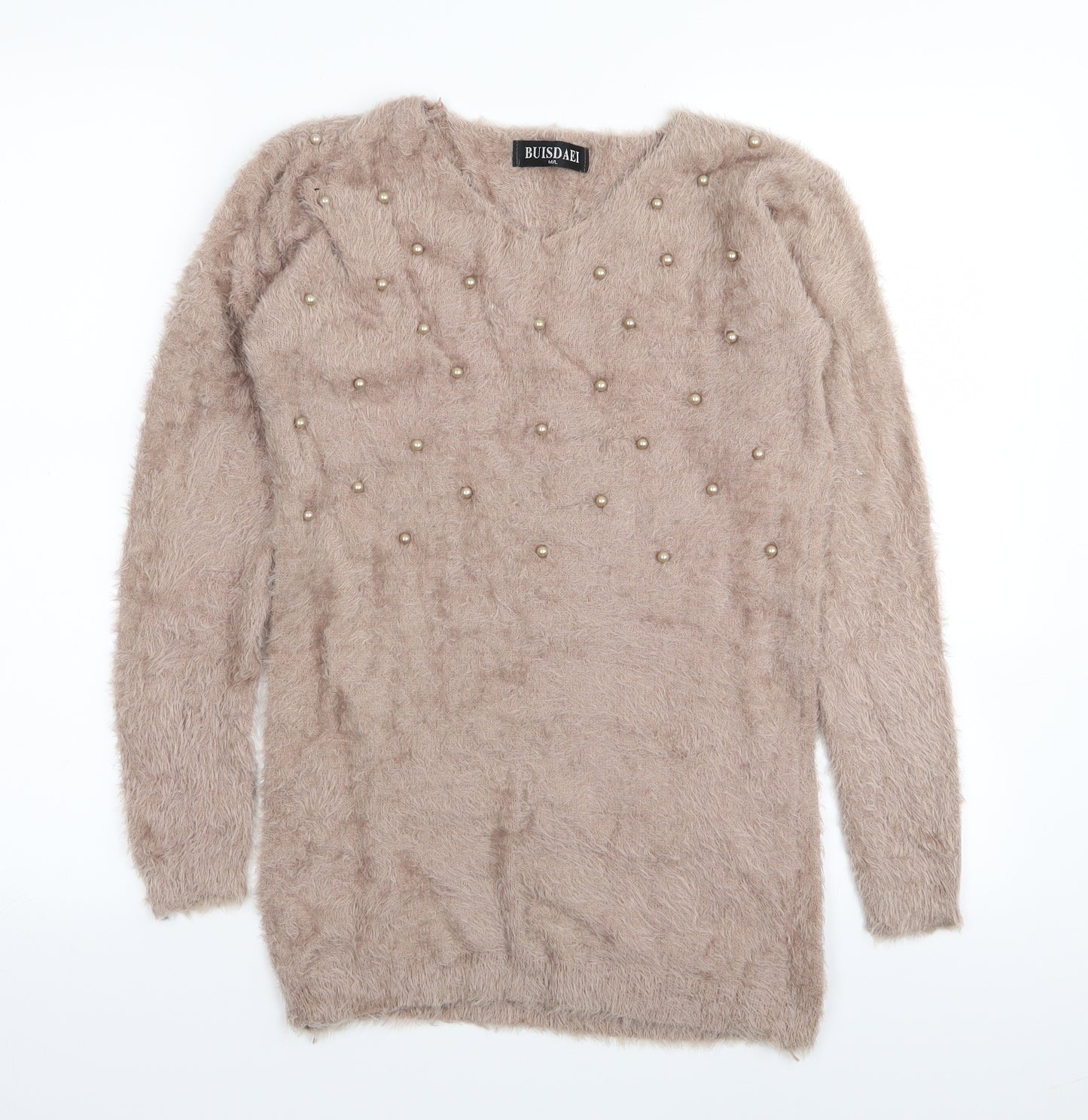 buisdaei Womens Beige   Pullover Jumper Size M