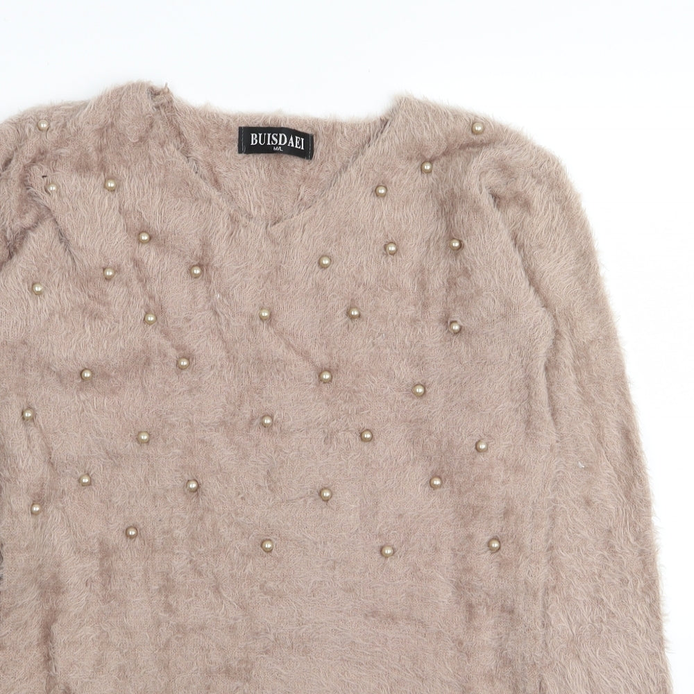 buisdaei Womens Beige   Pullover Jumper Size M