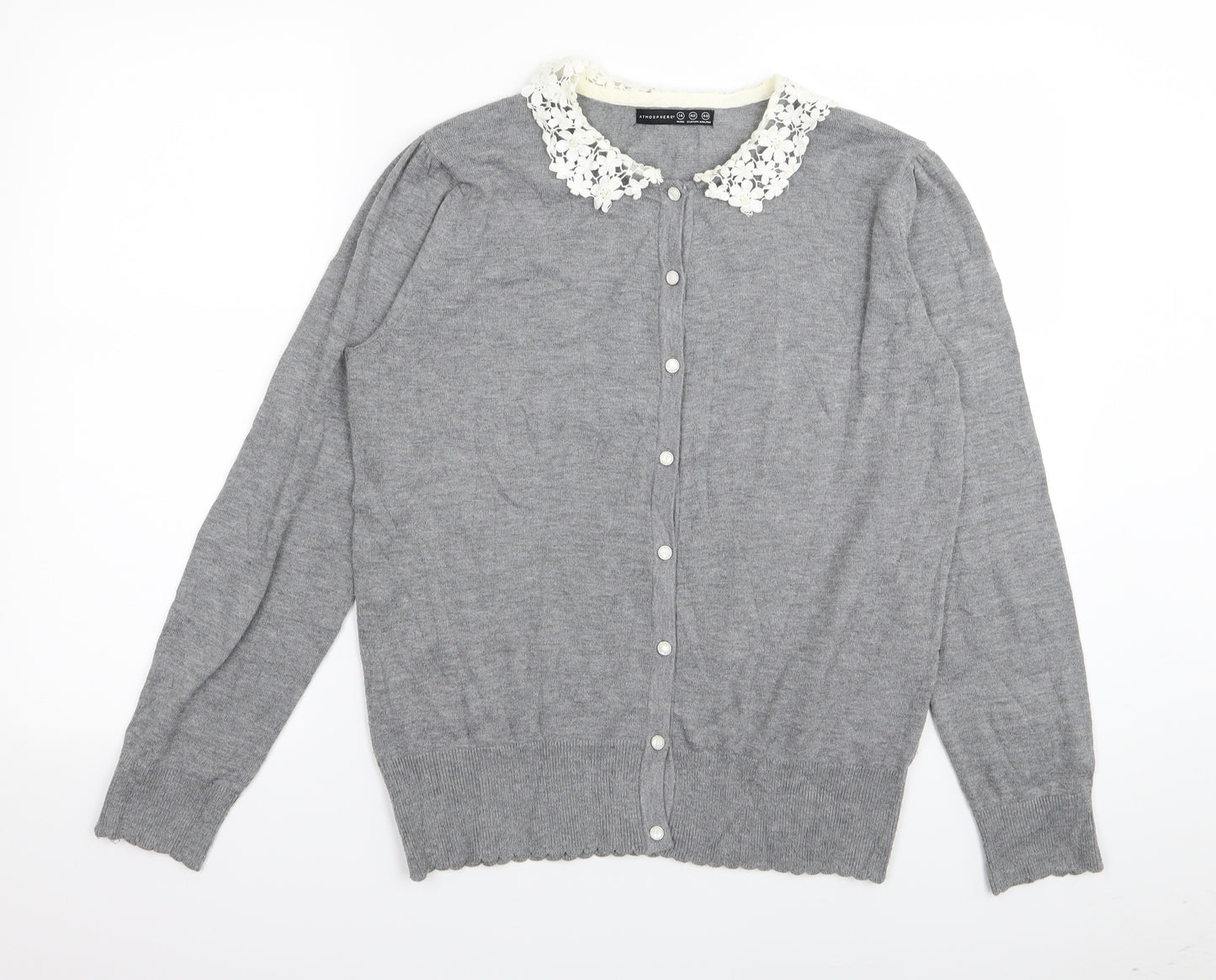 Primark Womens Grey   Cardigan Jumper Size 14