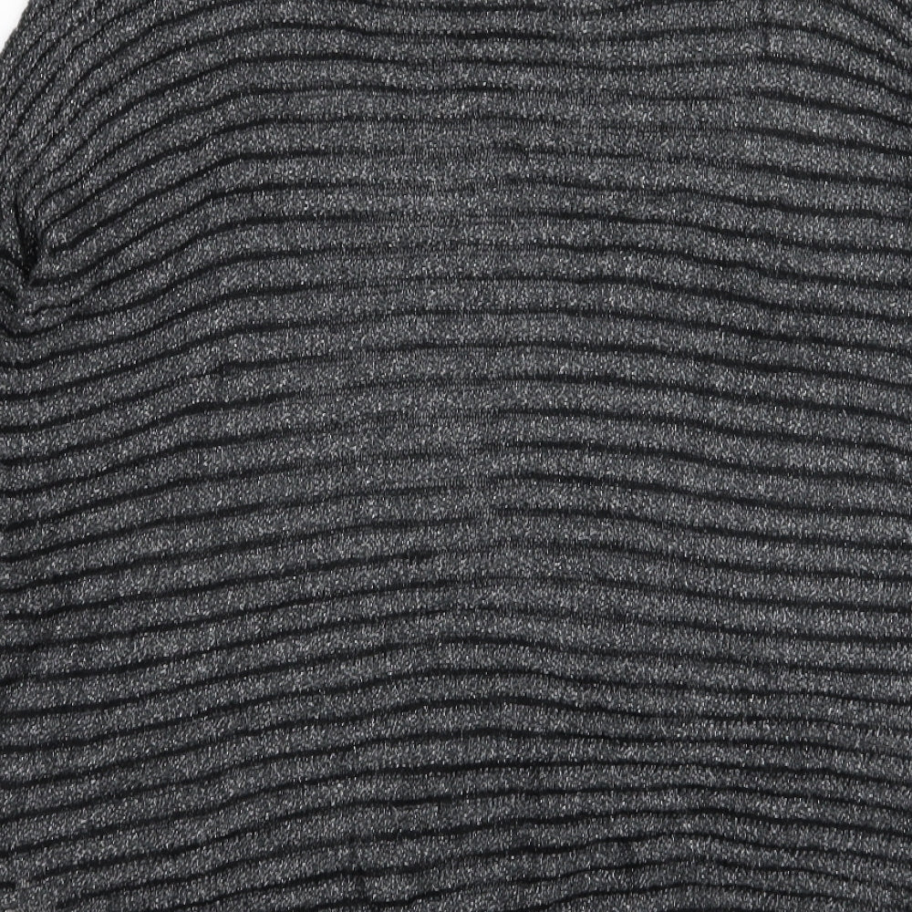 Twisted Muse Womens Multicoloured Striped  Basic T-Shirt Size L