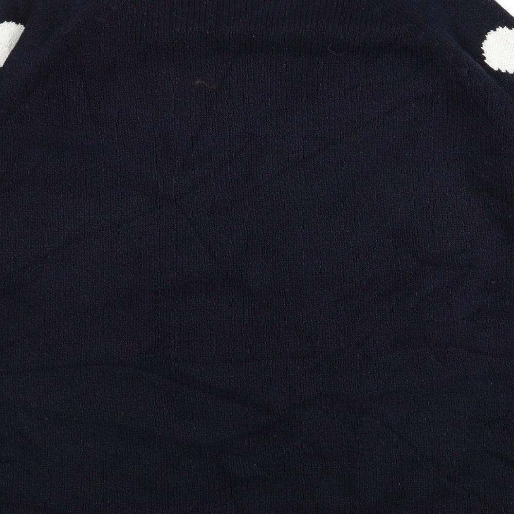 Berkertex Womens Blue Polka Dot  Pullover Jumper Size 18