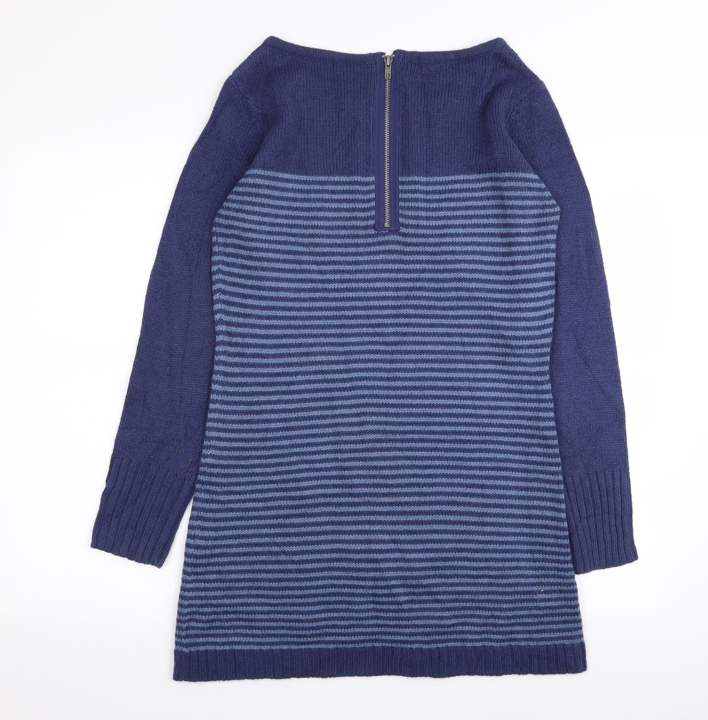 M&Co Womens Blue Striped  Jumper Dress  Size M