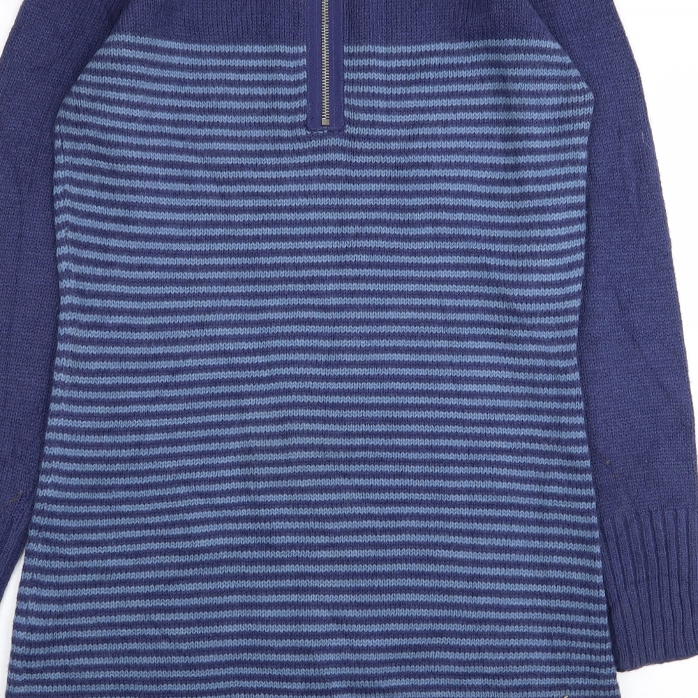 M&Co Womens Blue Striped  Jumper Dress  Size M