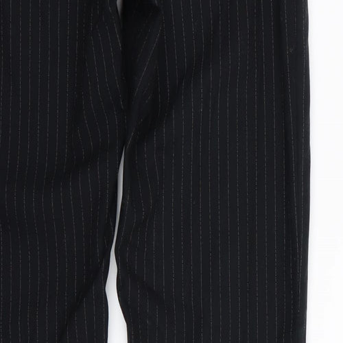 Preworn Womens Black Striped  Trousers  Size 30 in L31 in