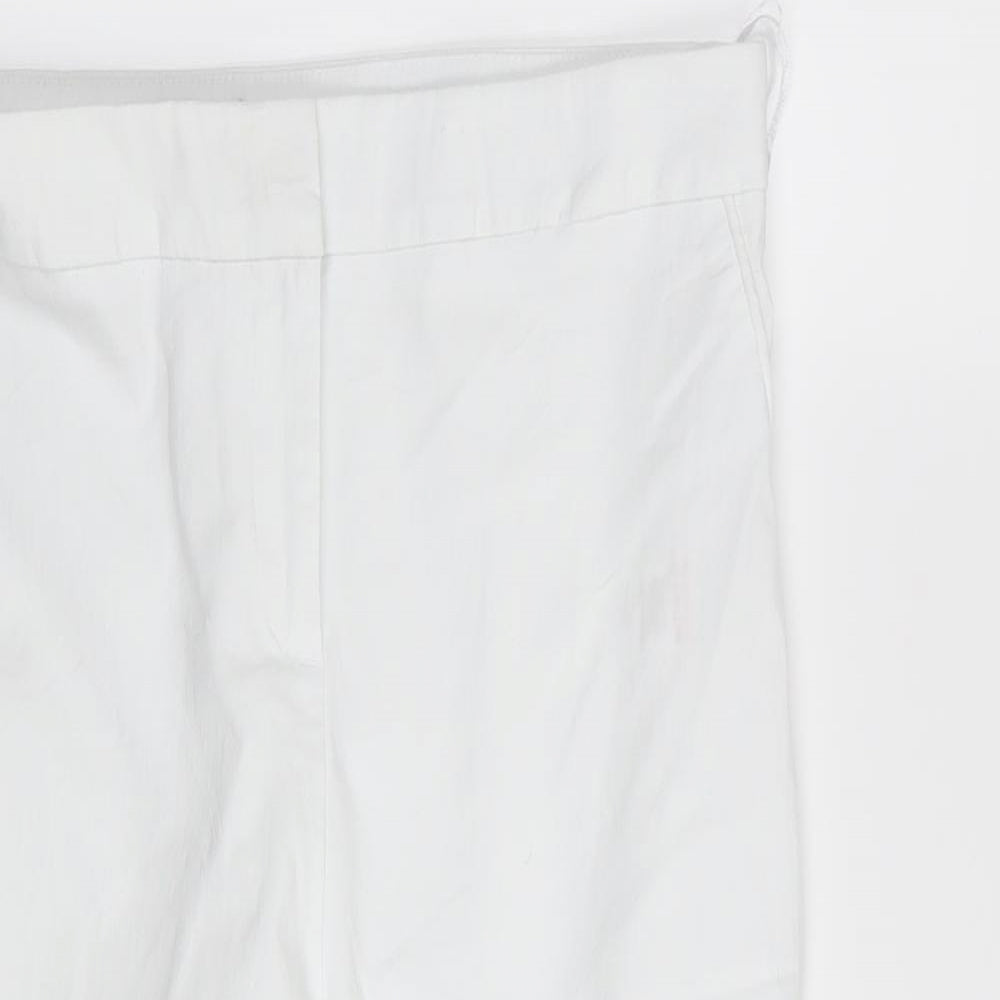 Papaya Womens White   Capri Trousers Size 14 L22 in