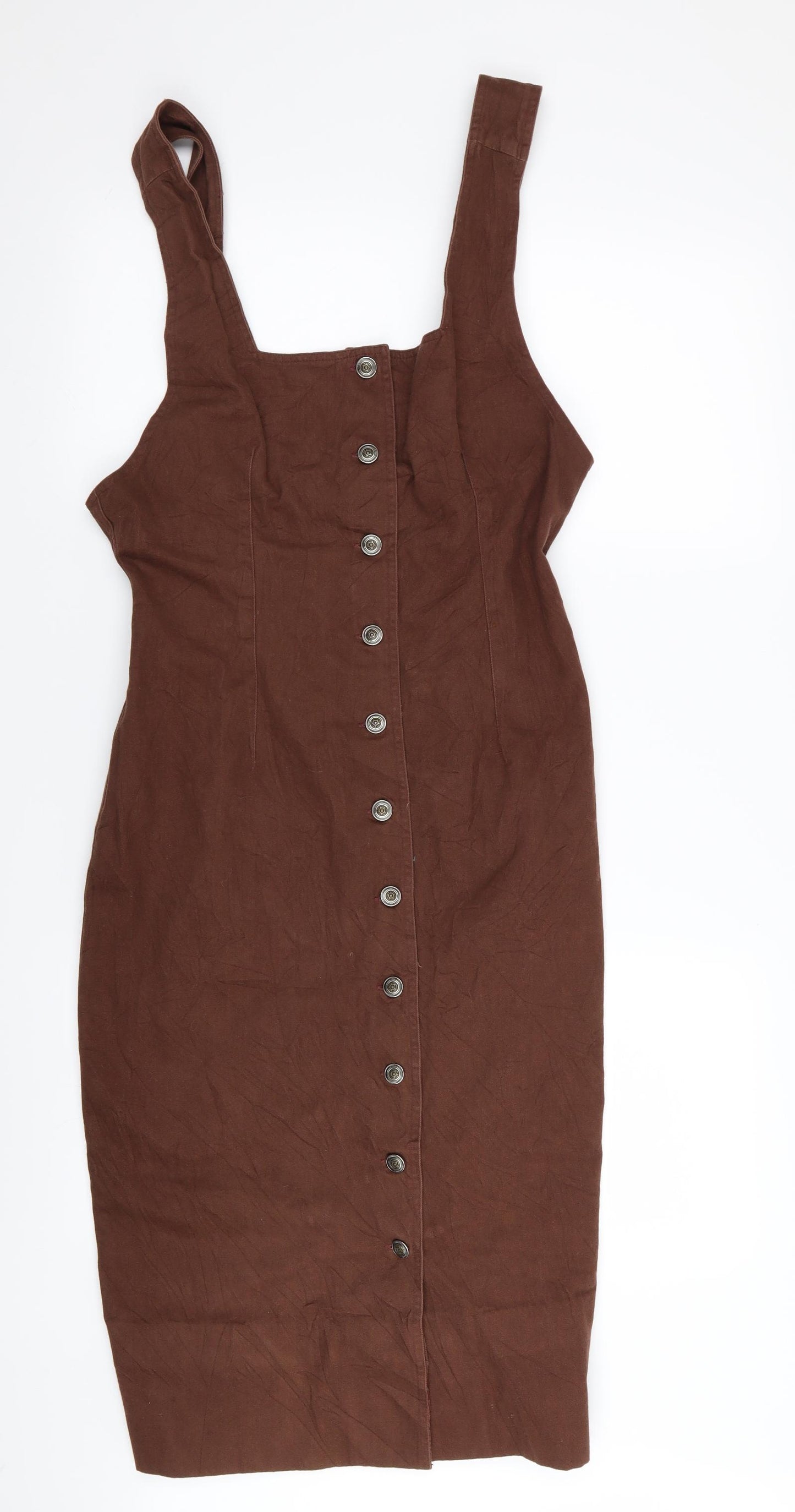 Republique Classics Womens Brown   Pinafore/Dungaree Dress  Size 10