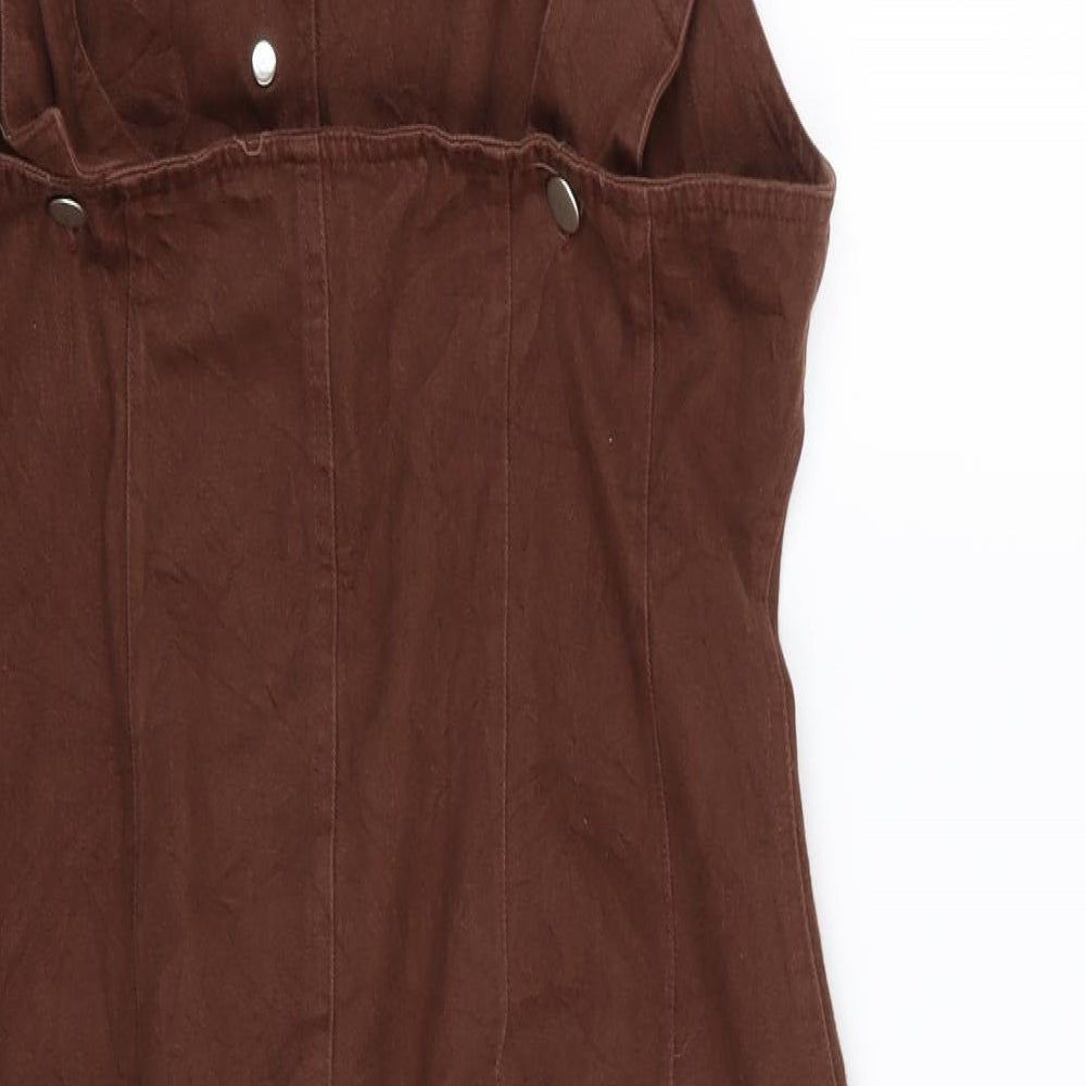 Republique Classics Womens Brown   Pinafore/Dungaree Dress  Size 10