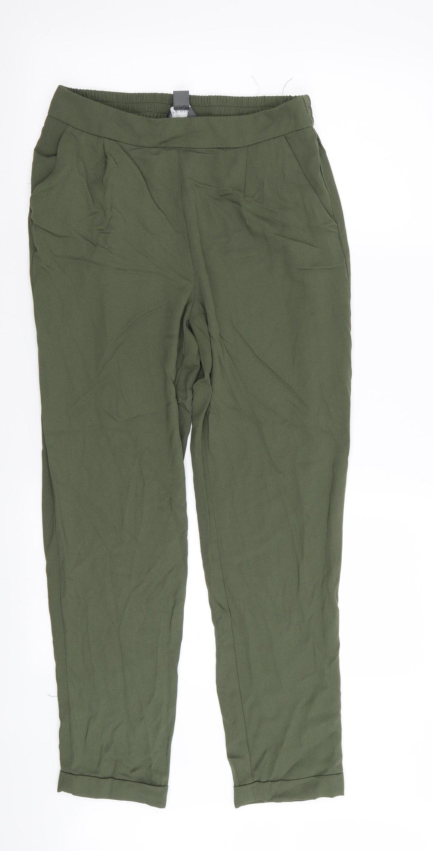 Primark Womens Green   Trousers  Size 10 L27 in - Stretch waistband