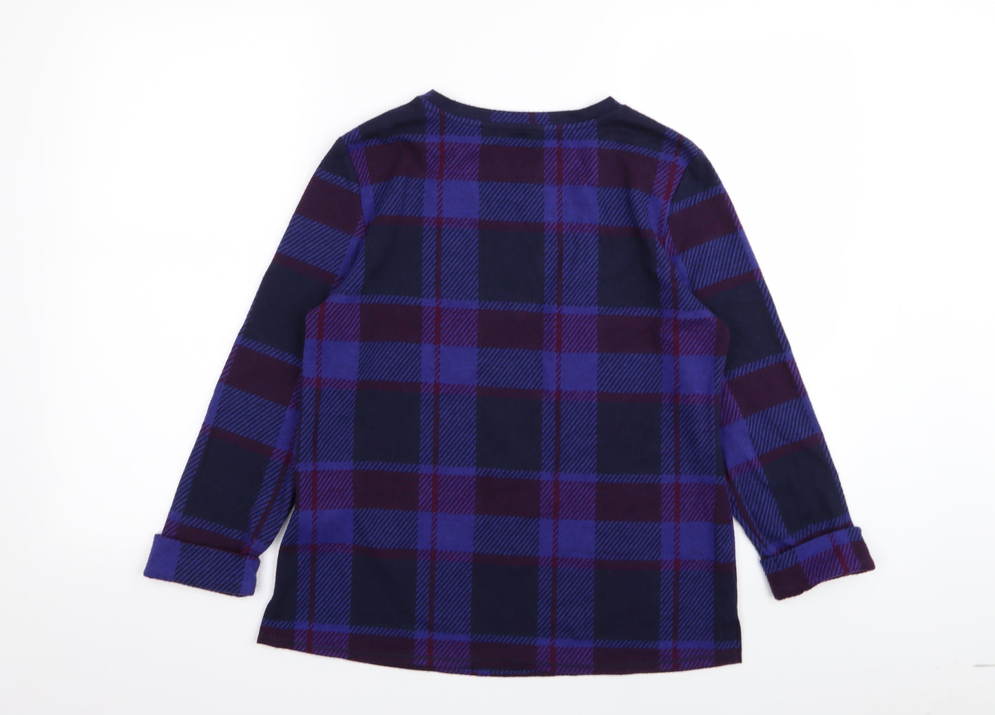 M&S Womens Multicoloured Check  Basic T-Shirt Size 12