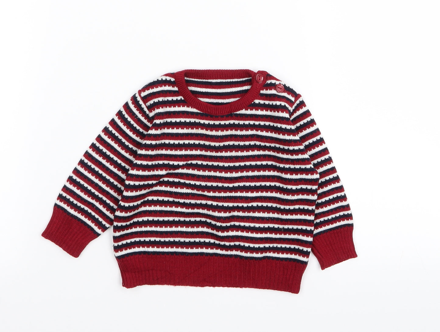 st michael Boys Multicoloured Striped  Pullover Jumper Size 0-3 Months  - size 0-6m