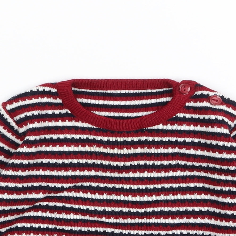 st michael Boys Multicoloured Striped  Pullover Jumper Size 0-3 Months  - size 0-6m