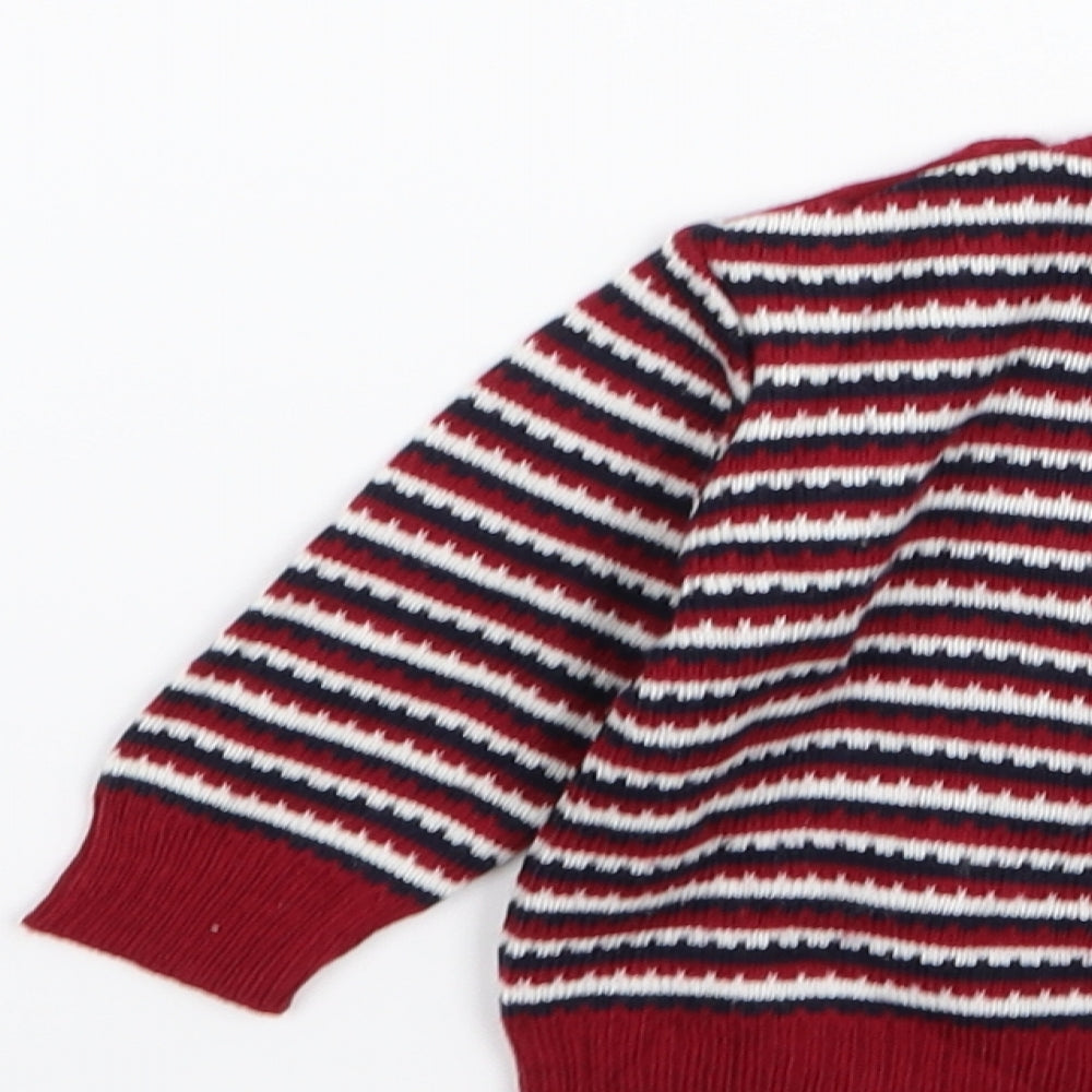 st michael Boys Multicoloured Striped  Pullover Jumper Size 0-3 Months  - size 0-6m