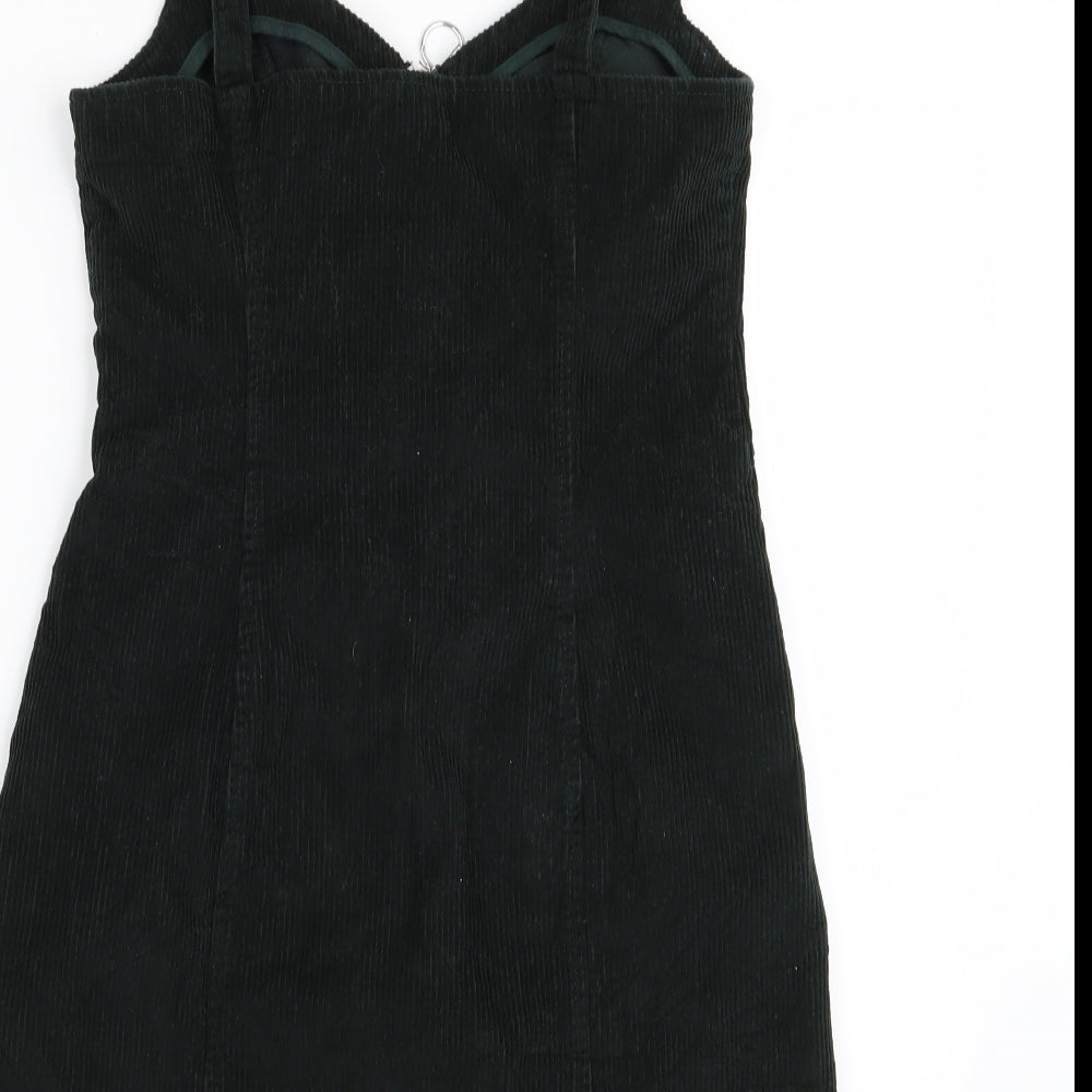 Topshop Womens Green   Pinafore/Dungaree Dress  Size 10