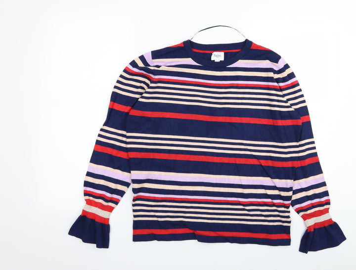 Saint Tropez Clothing Womens Multicoloured Striped  Pullover Jumper Size XL