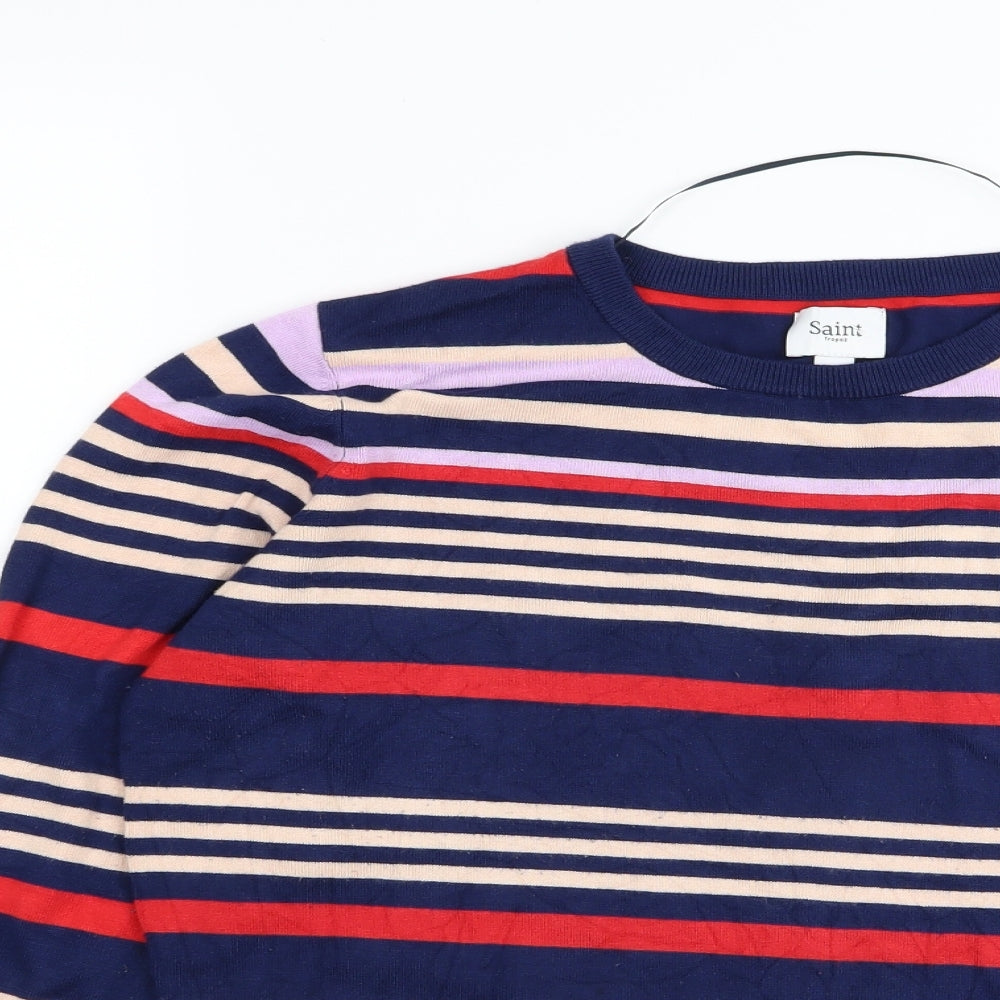Saint Tropez Clothing Womens Multicoloured Striped  Pullover Jumper Size XL