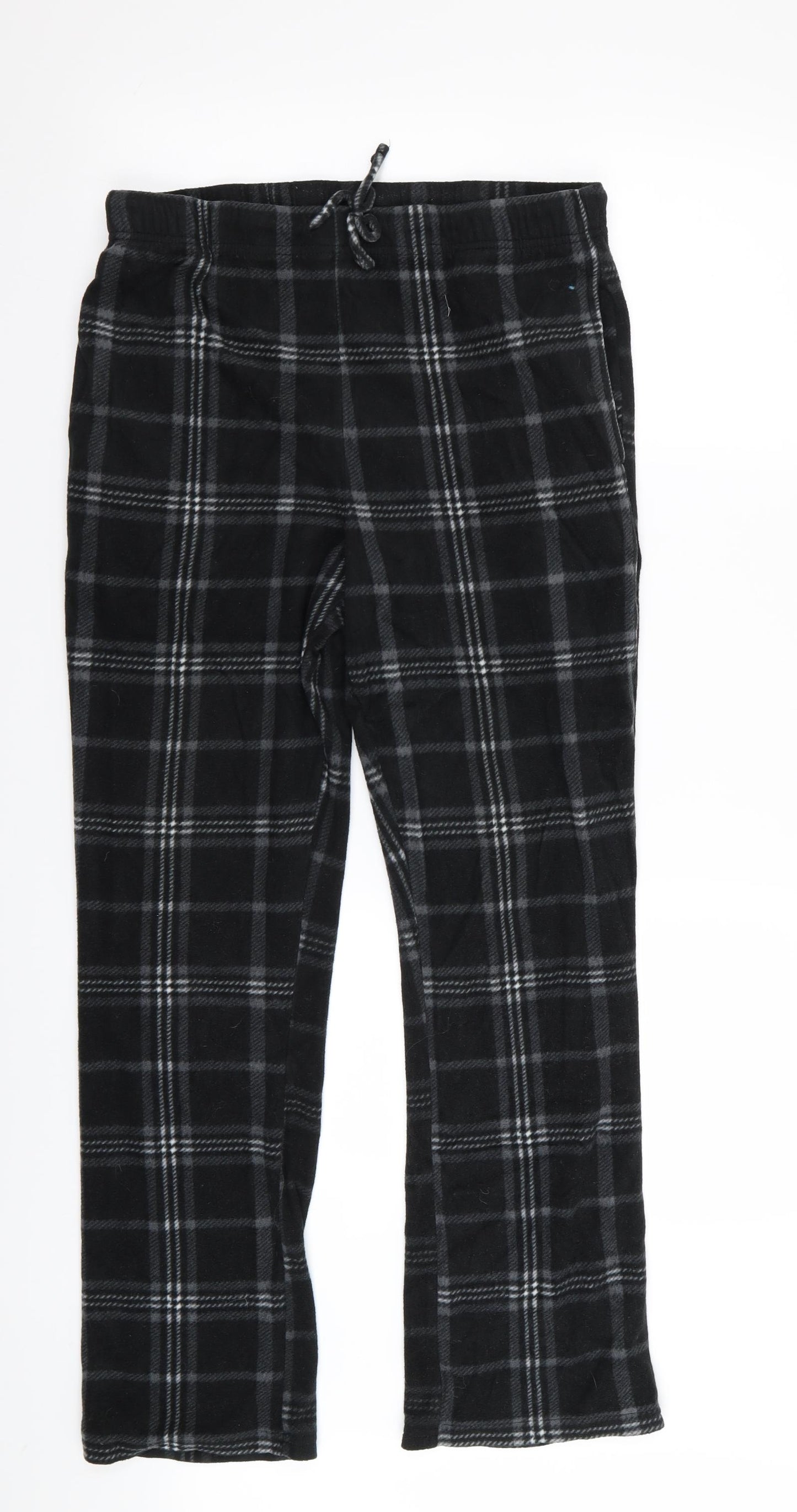 Primark Mens Black Check   Pyjama Pants Size M