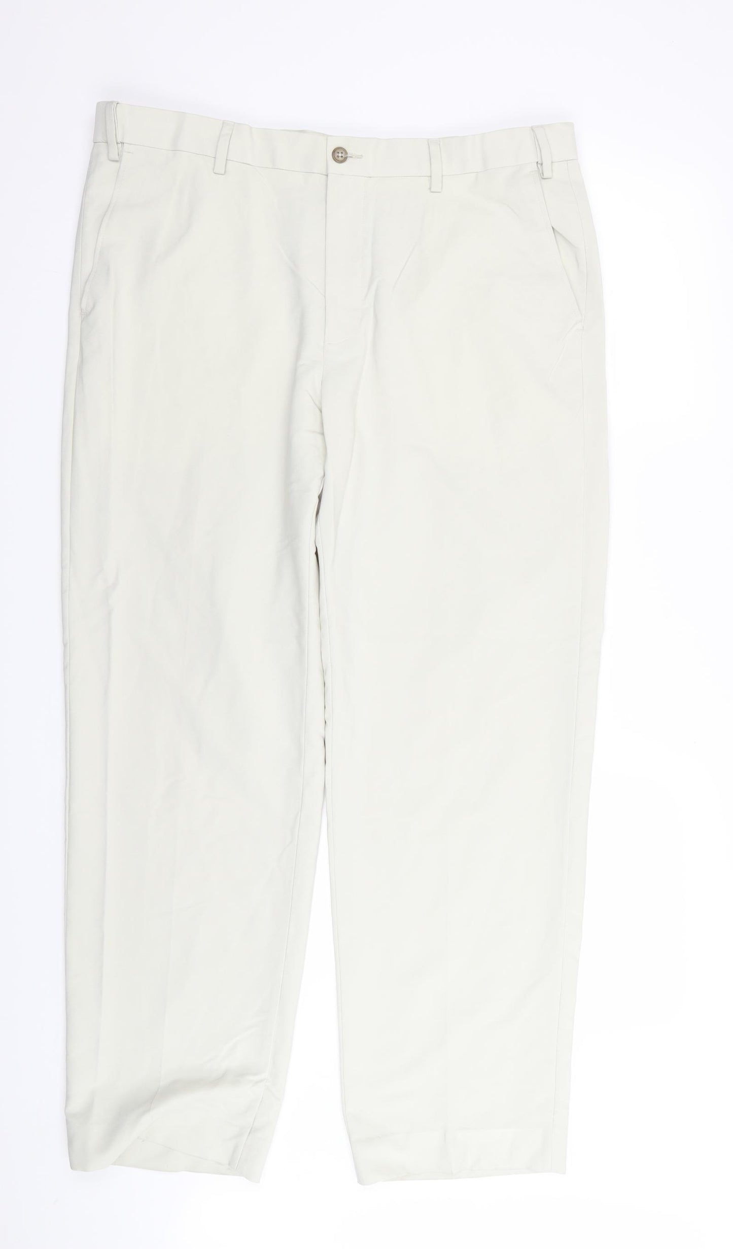M&S Mens Ivory   Trousers  Size 36 in L31 in