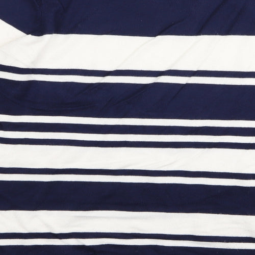 M&S Womens Multicoloured Striped  Basic T-Shirt Size 16