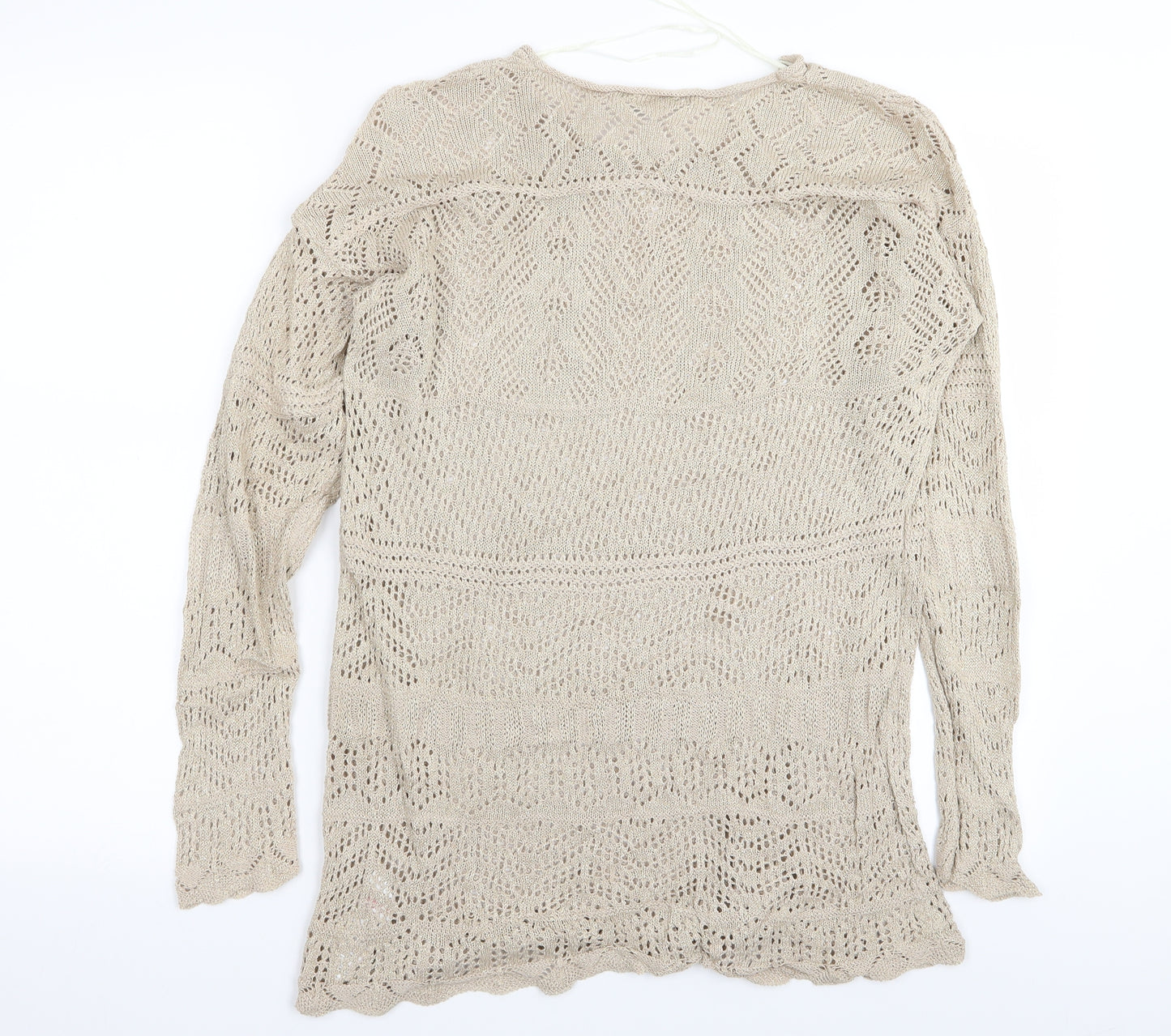 M&S Womens Gold Geometric  Basic T-Shirt Size 14