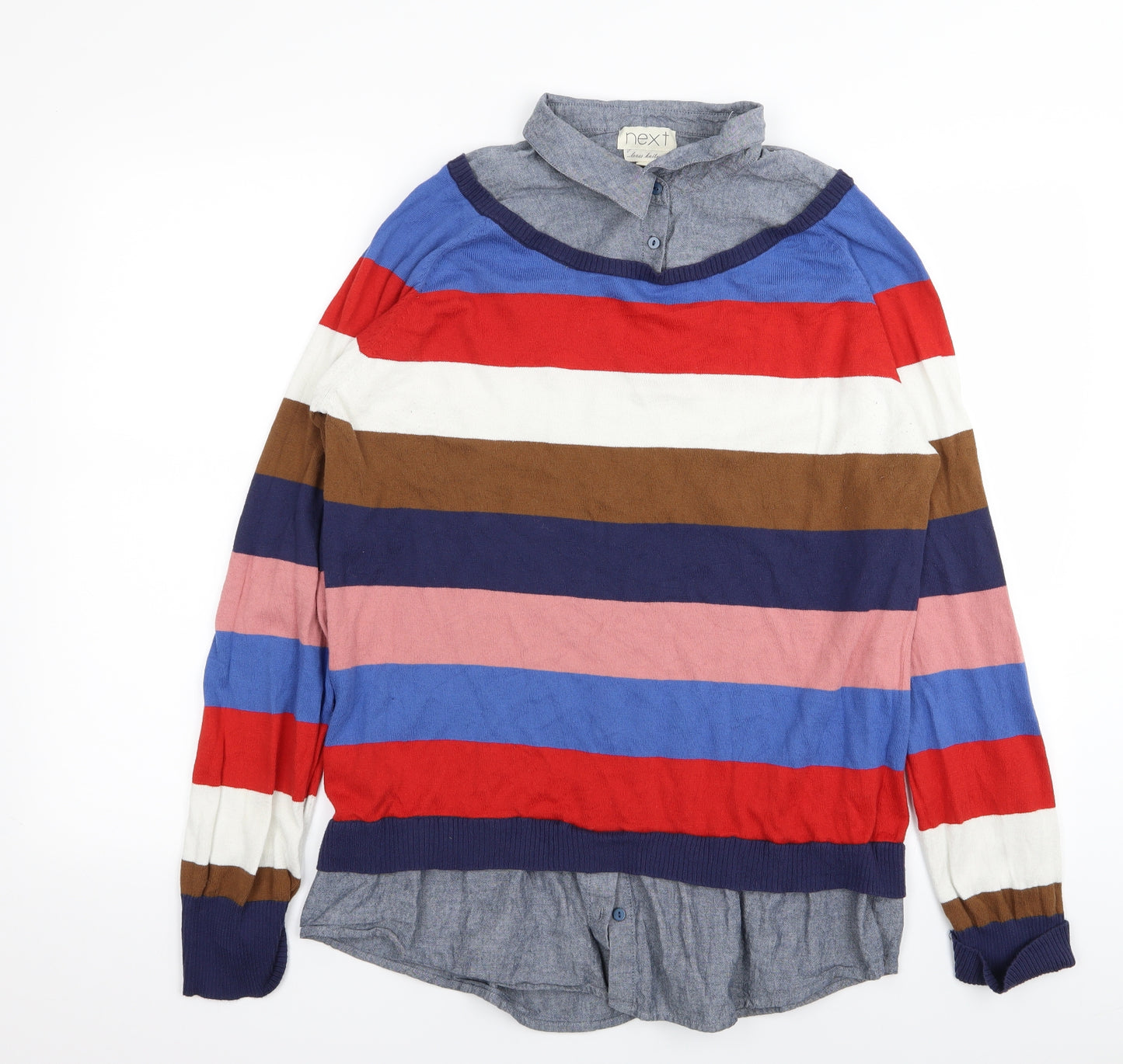 NEXT Womens Multicoloured Striped  Pullover Jumper Size 18  - top/jumper