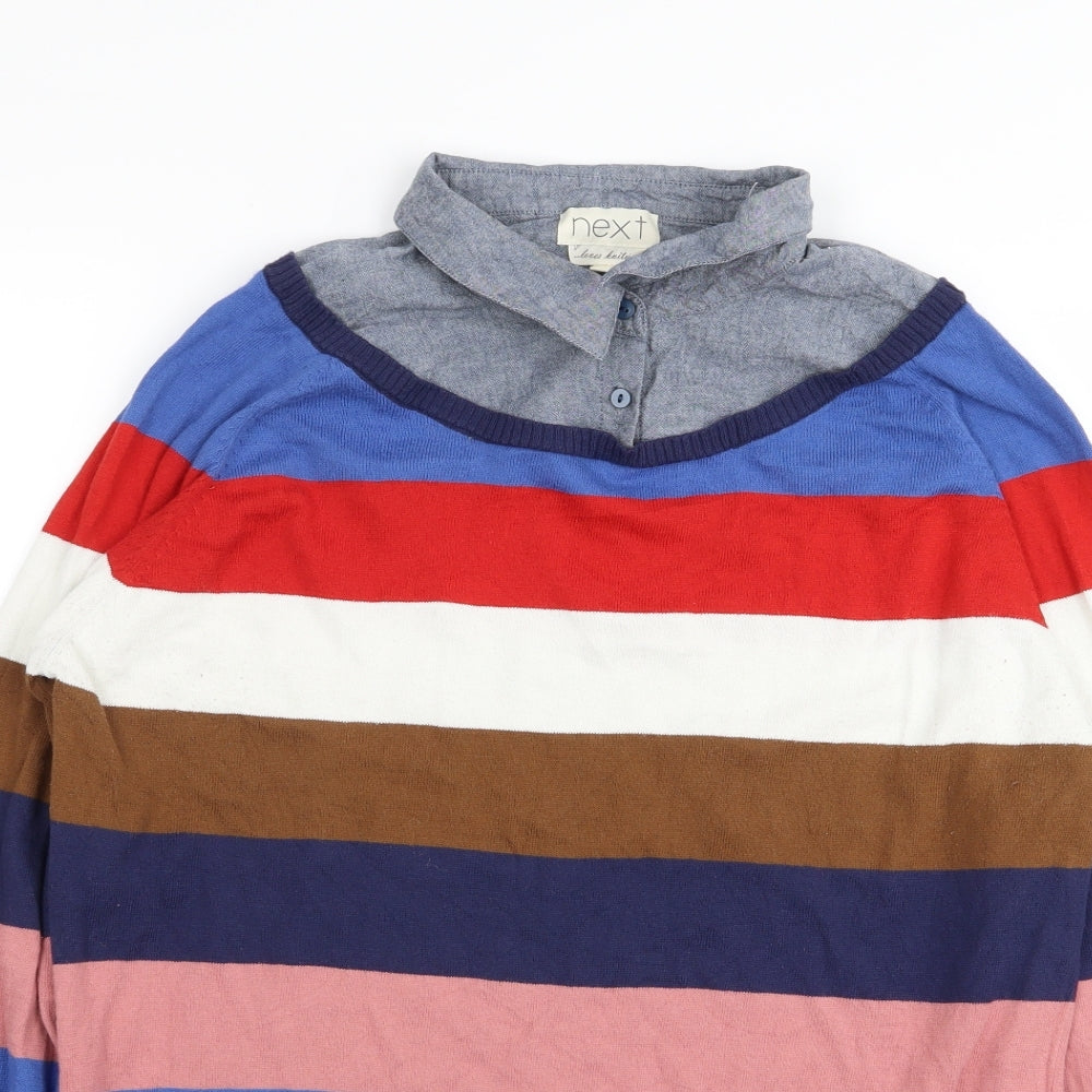 NEXT Womens Multicoloured Striped  Pullover Jumper Size 18  - top/jumper