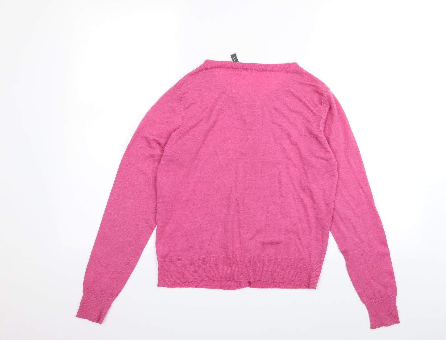 ochre Womens Pink   Cardigan Jumper Size M