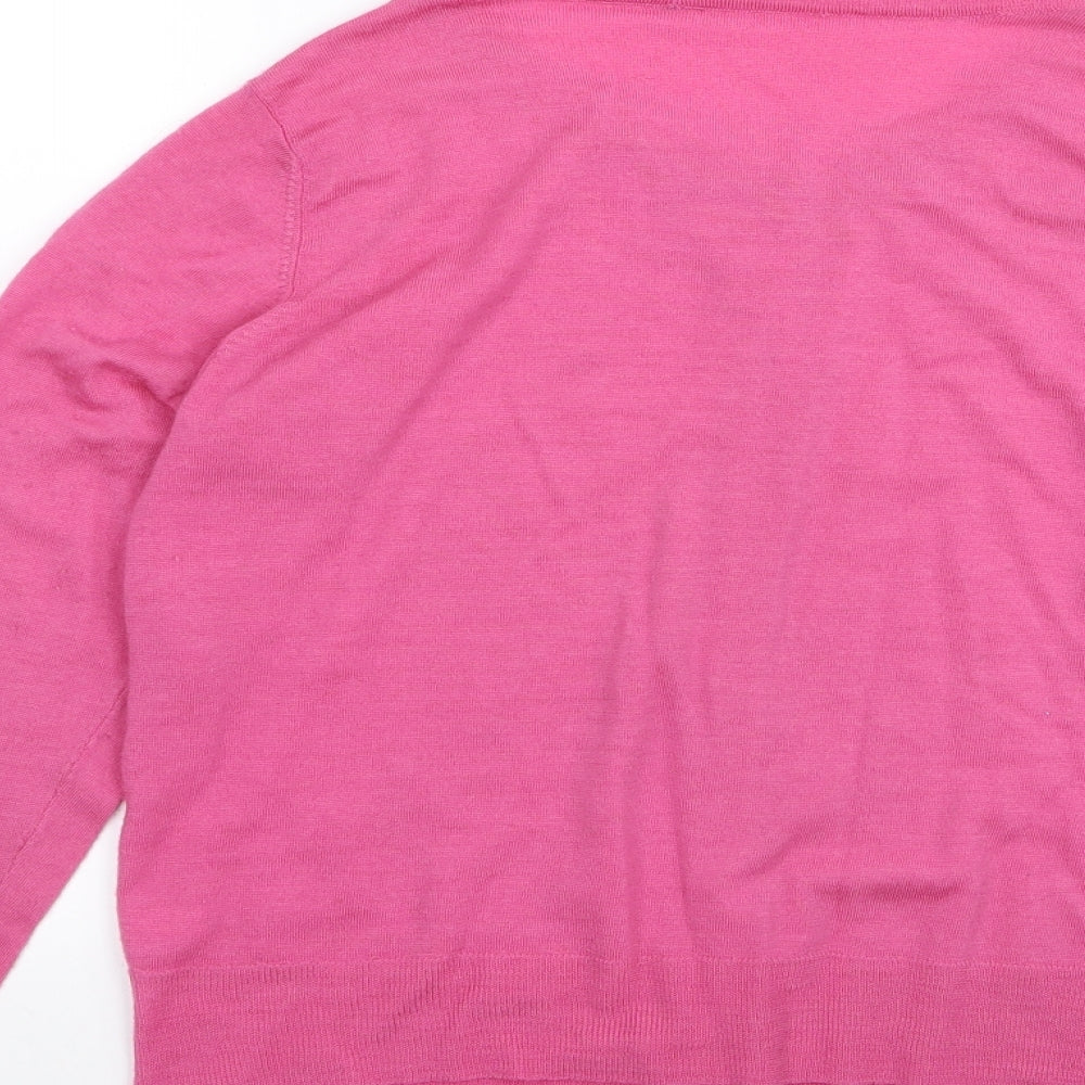 ochre Womens Pink   Cardigan Jumper Size M