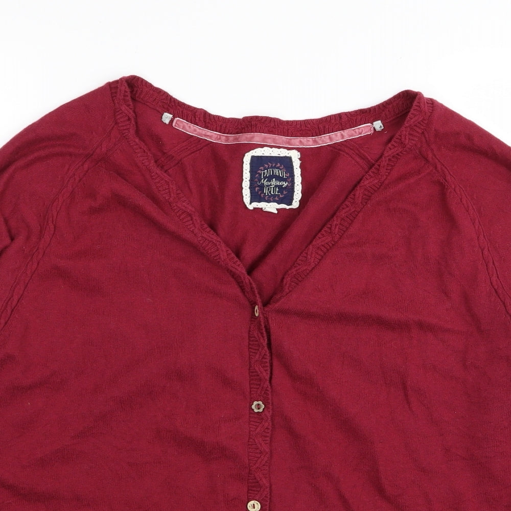Debenhams Womens Red   Cardigan Jumper Size 18