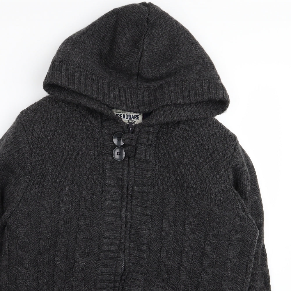 threadable Mens Grey   Full Zip Jumper Size S