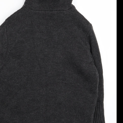 threadable Mens Grey   Full Zip Jumper Size S