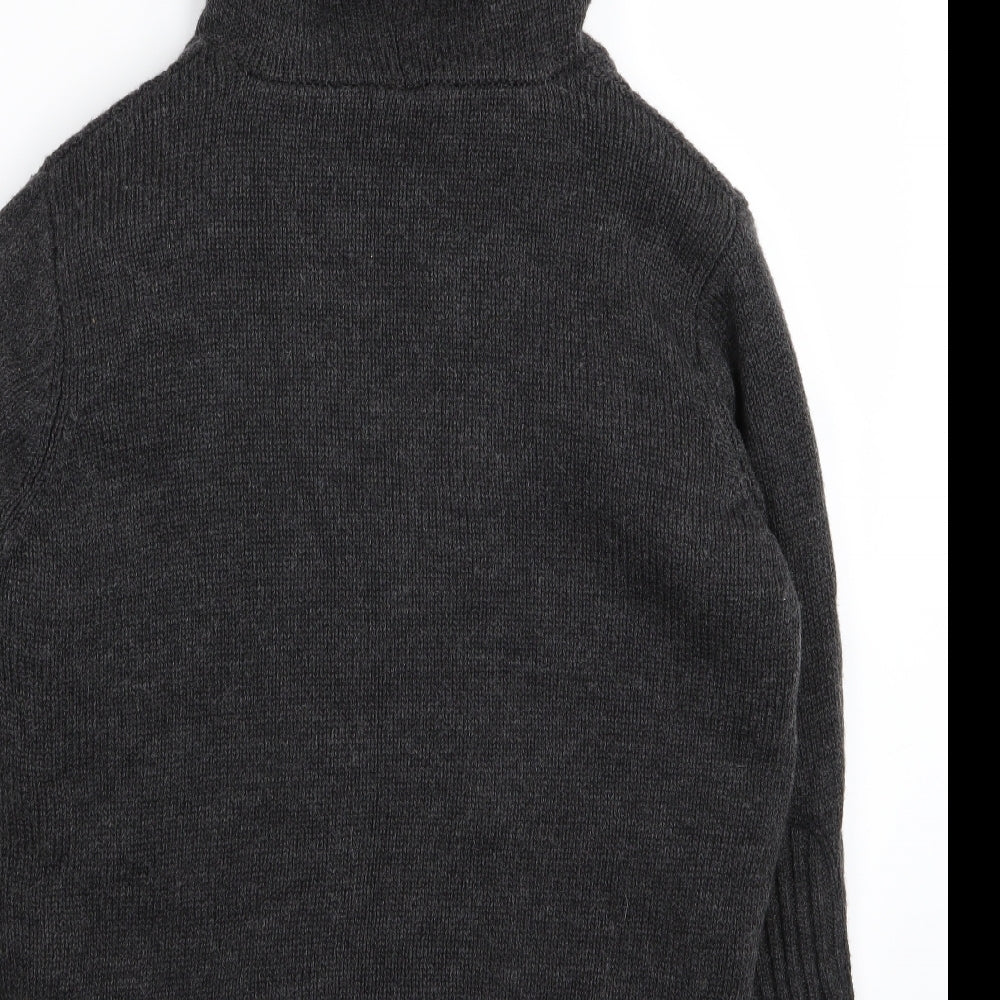 threadable Mens Grey   Full Zip Jumper Size S