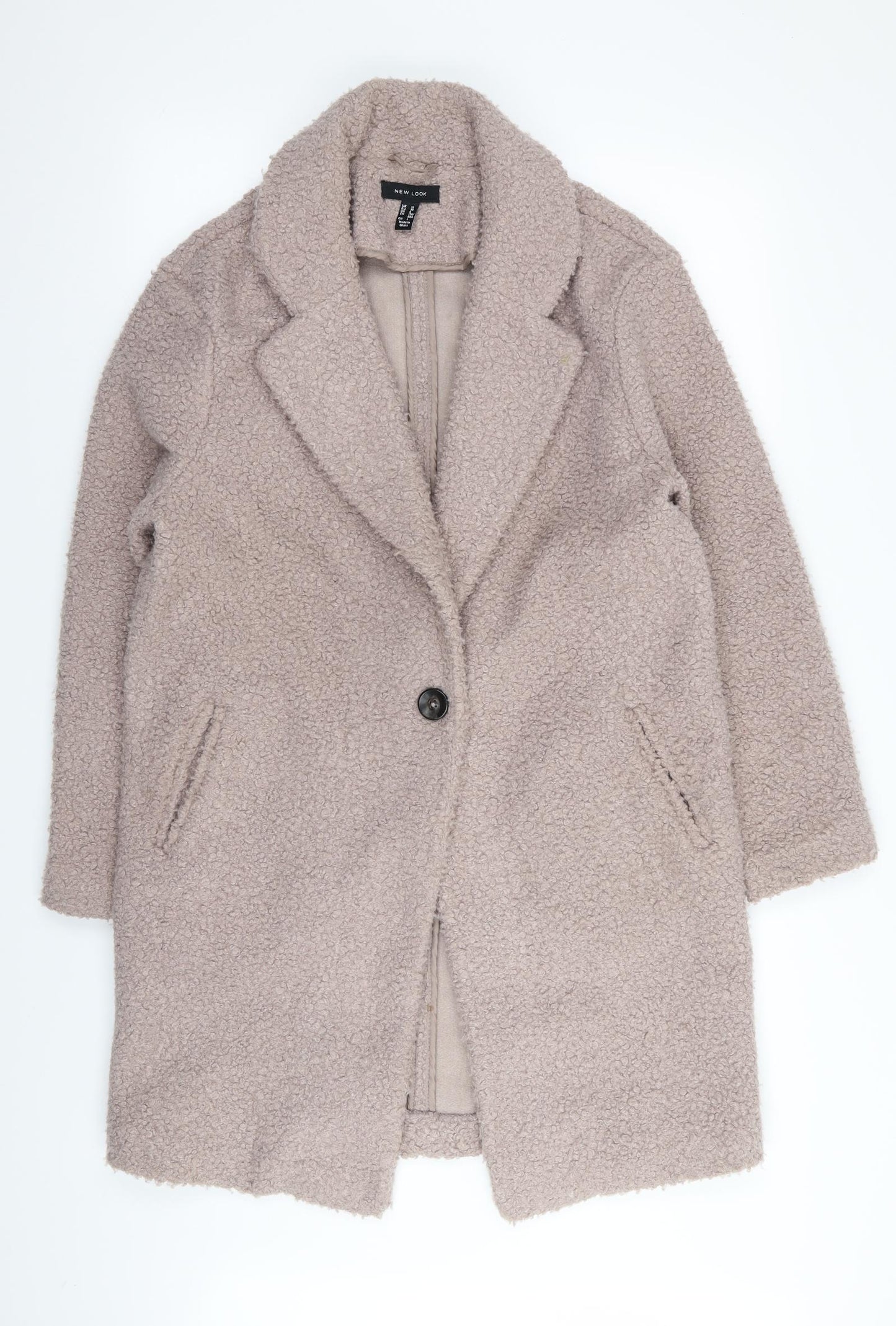 New Look Womens Pink   Overcoat Coat Size 10
