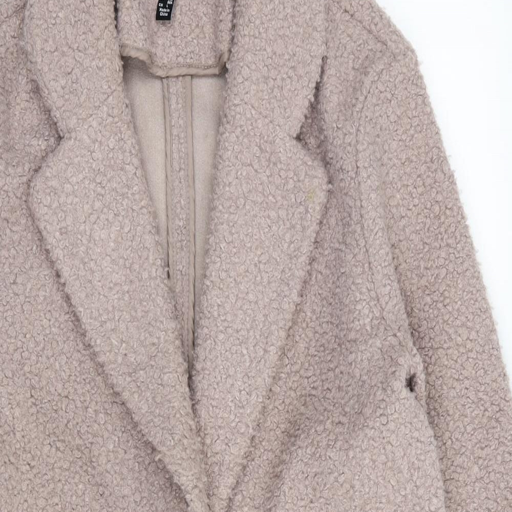 New Look Womens Pink   Overcoat Coat Size 10