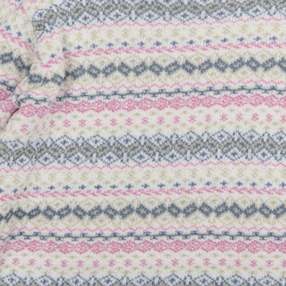 Envy Womens Multicoloured Geometric  Pullover Jumper Size L