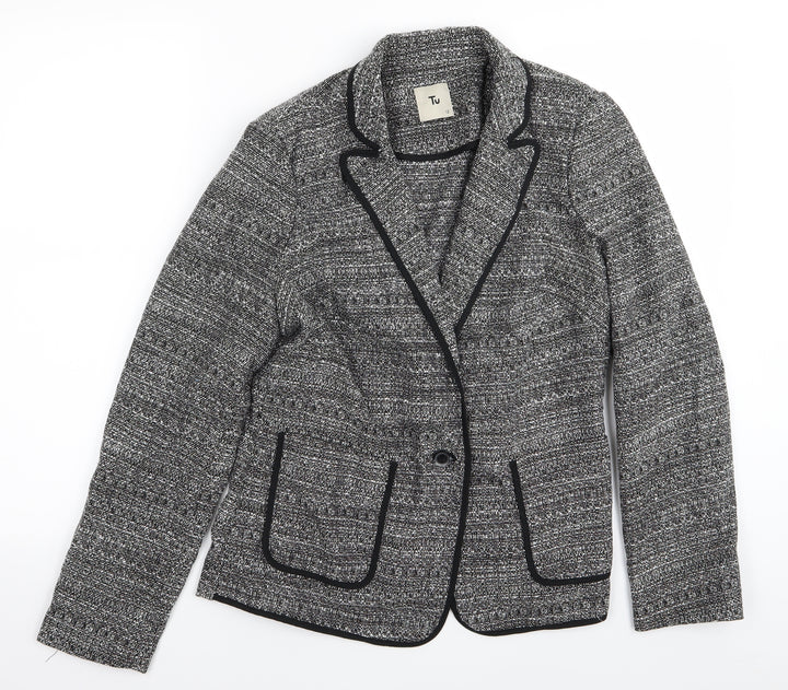 TU Womens Grey Jacket Blazer Size 12