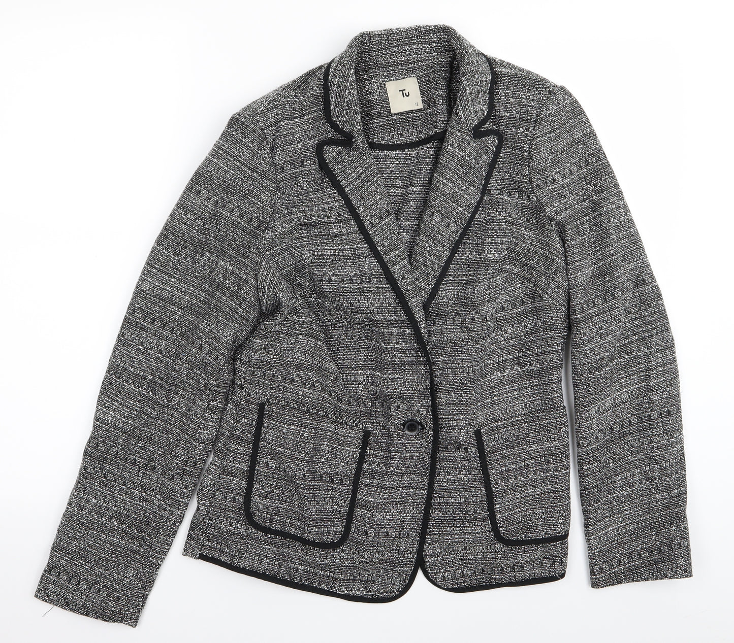 TU Womens Grey   Jacket Blazer Size 12
