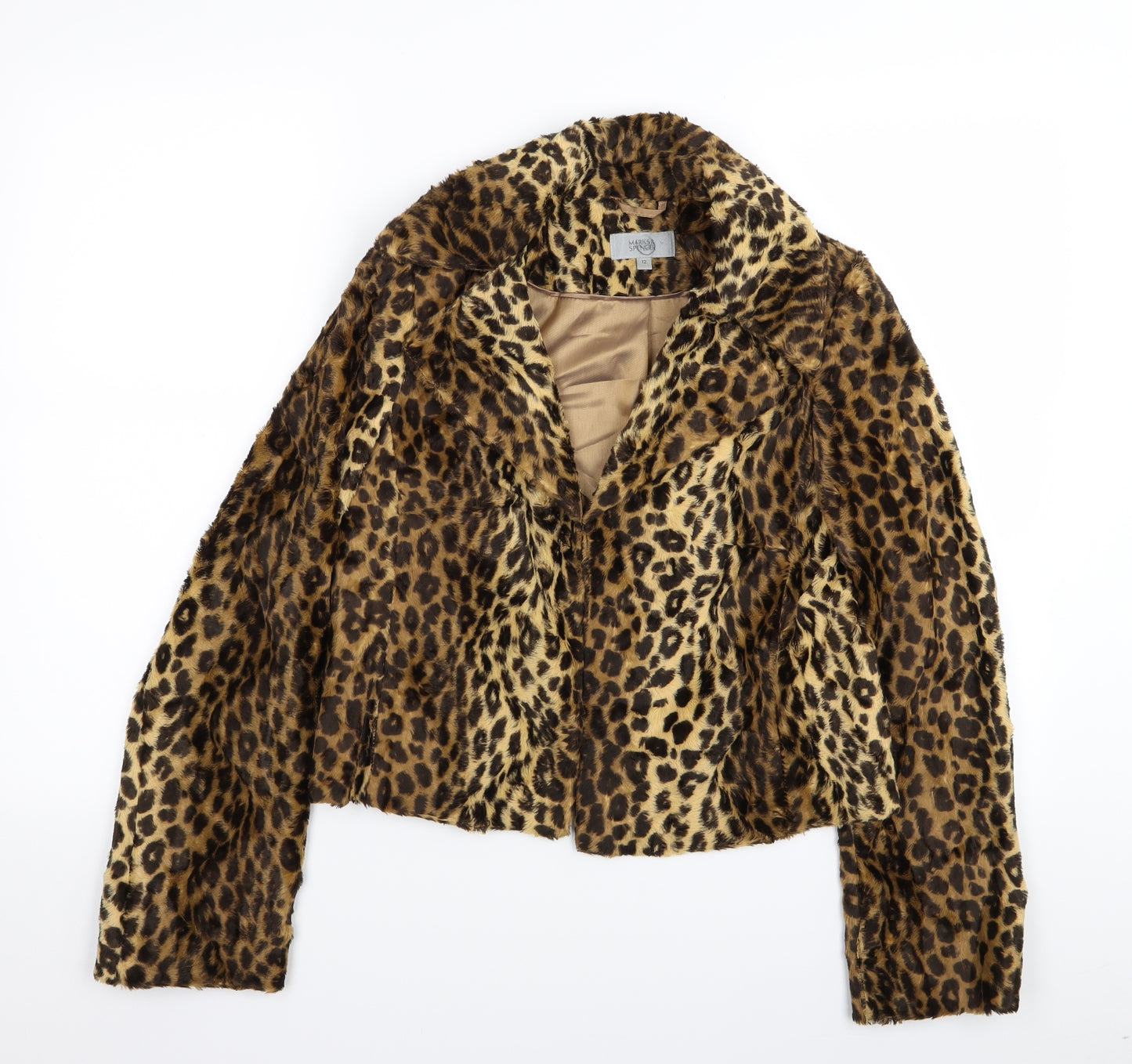 M&S Womens Multicoloured Animal Print  Jacket Blazer Size 12