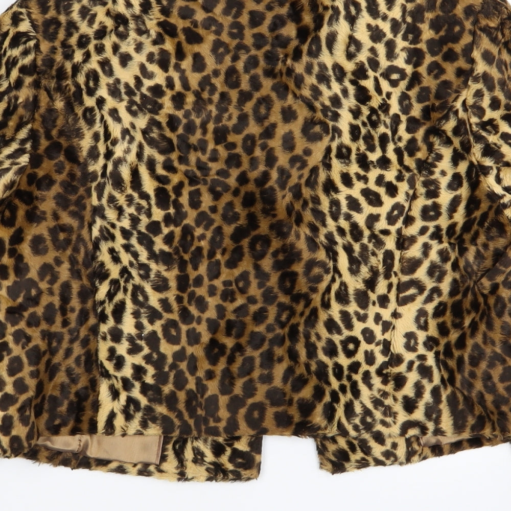 M&S Womens Multicoloured Animal Print  Jacket Blazer Size 12