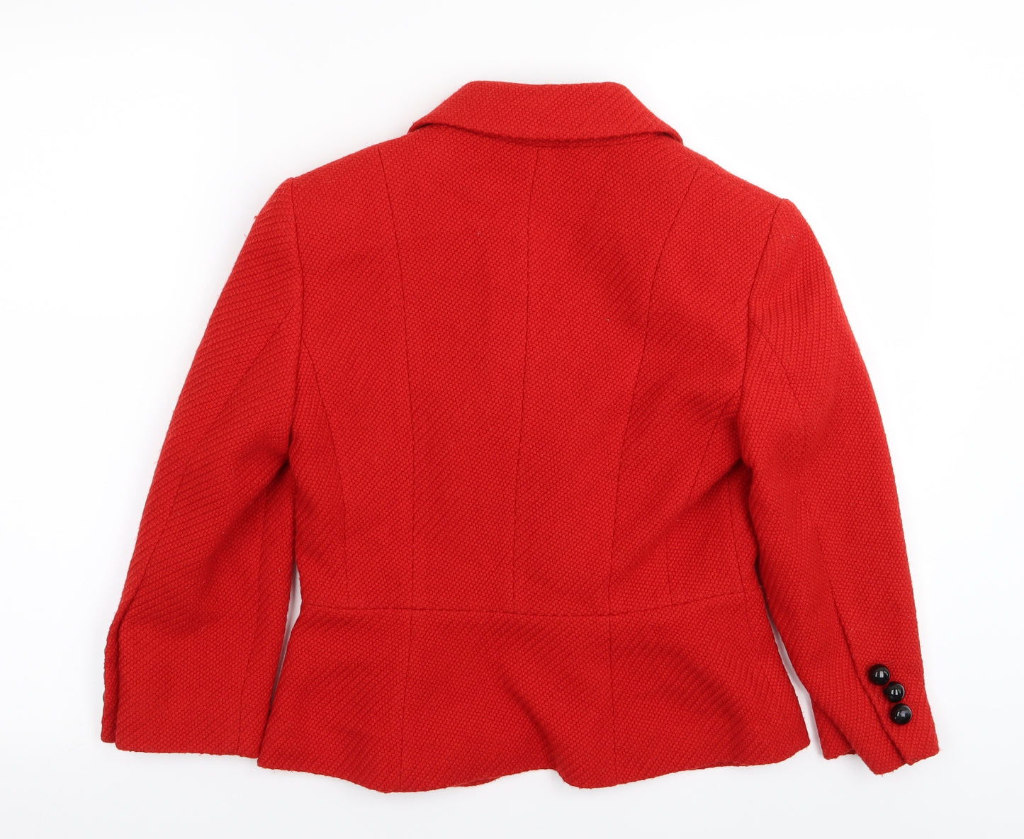 M&S Womens Red   Jacket Blazer Size 8