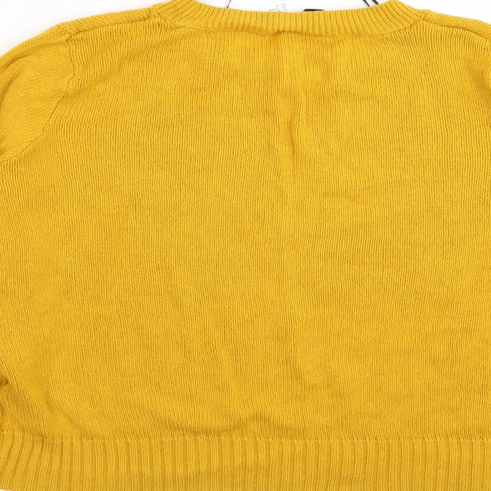 Divided by H&M Womens Yellow   Pullover Jumper Size M