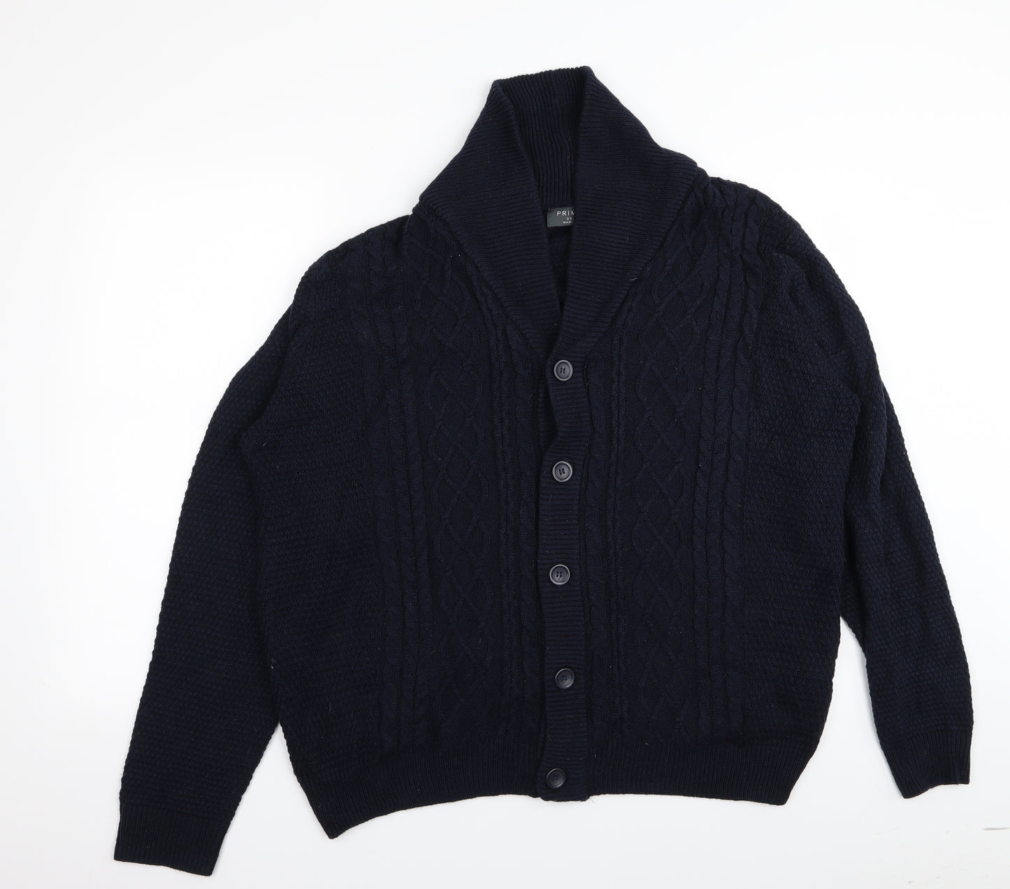 Primark Mens Blue   Cardigan Jumper Size 2XL