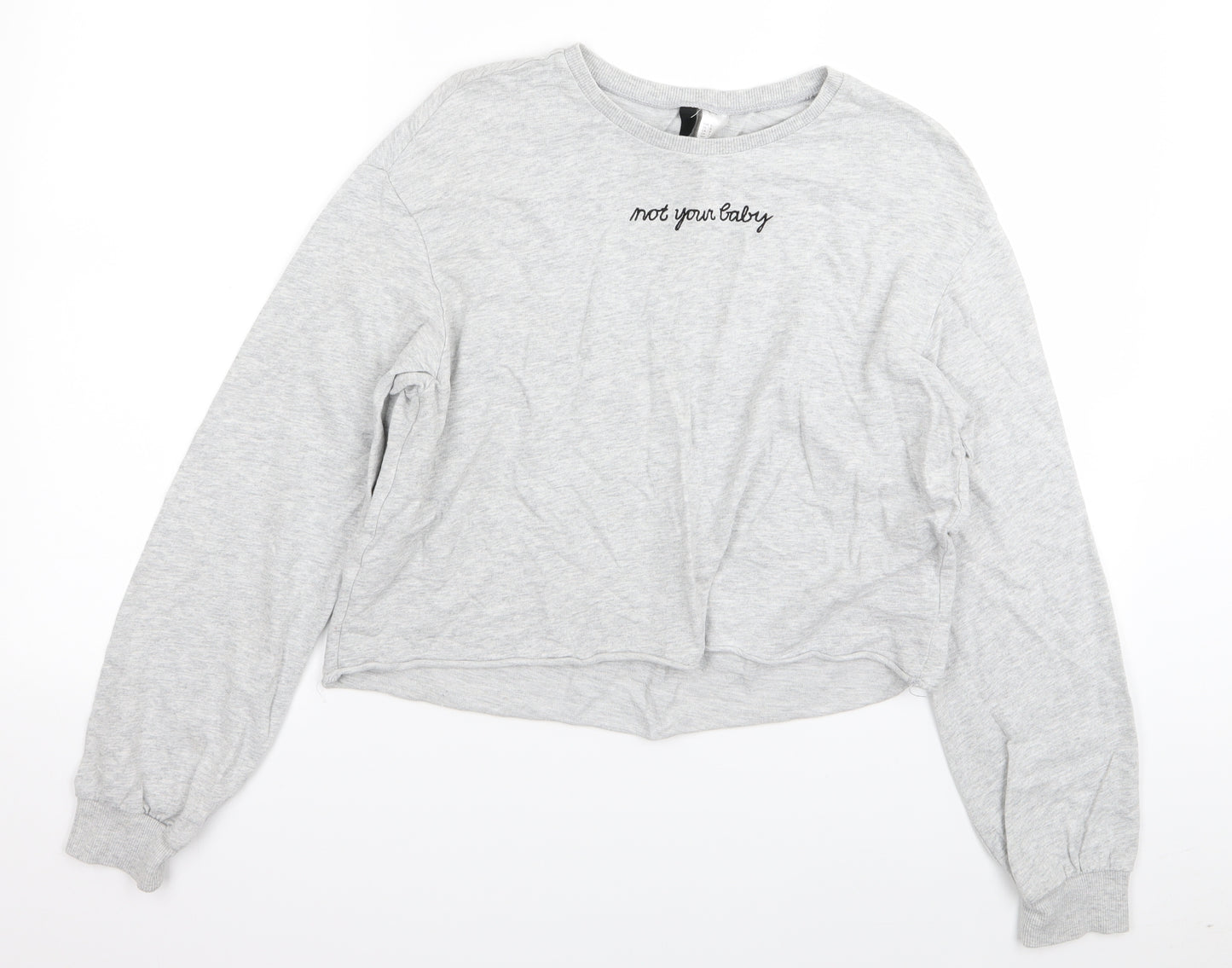 H&M Womens Grey   Pullover Jumper Size S