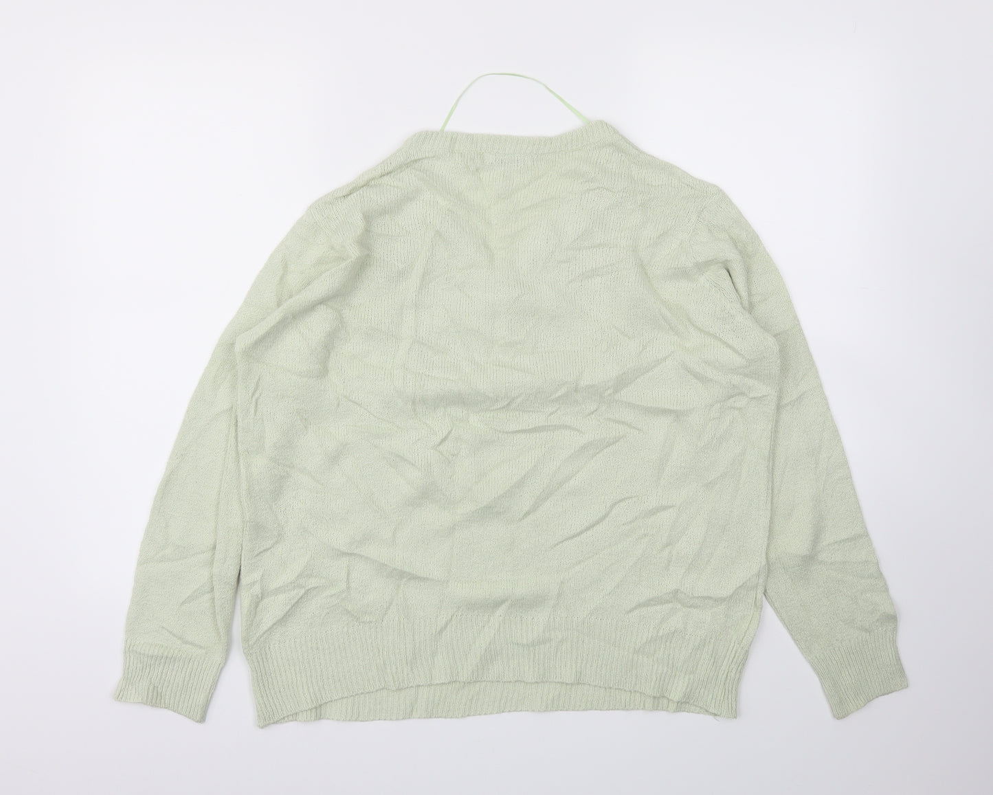 Damart Womens Green Floral  Pullover Jumper Size 14