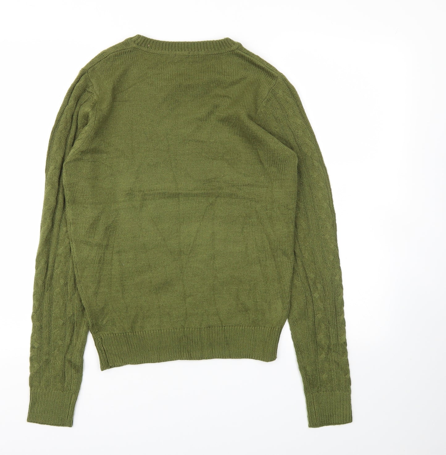 H&M Womens Green   Pullover Sweatshirt Size S